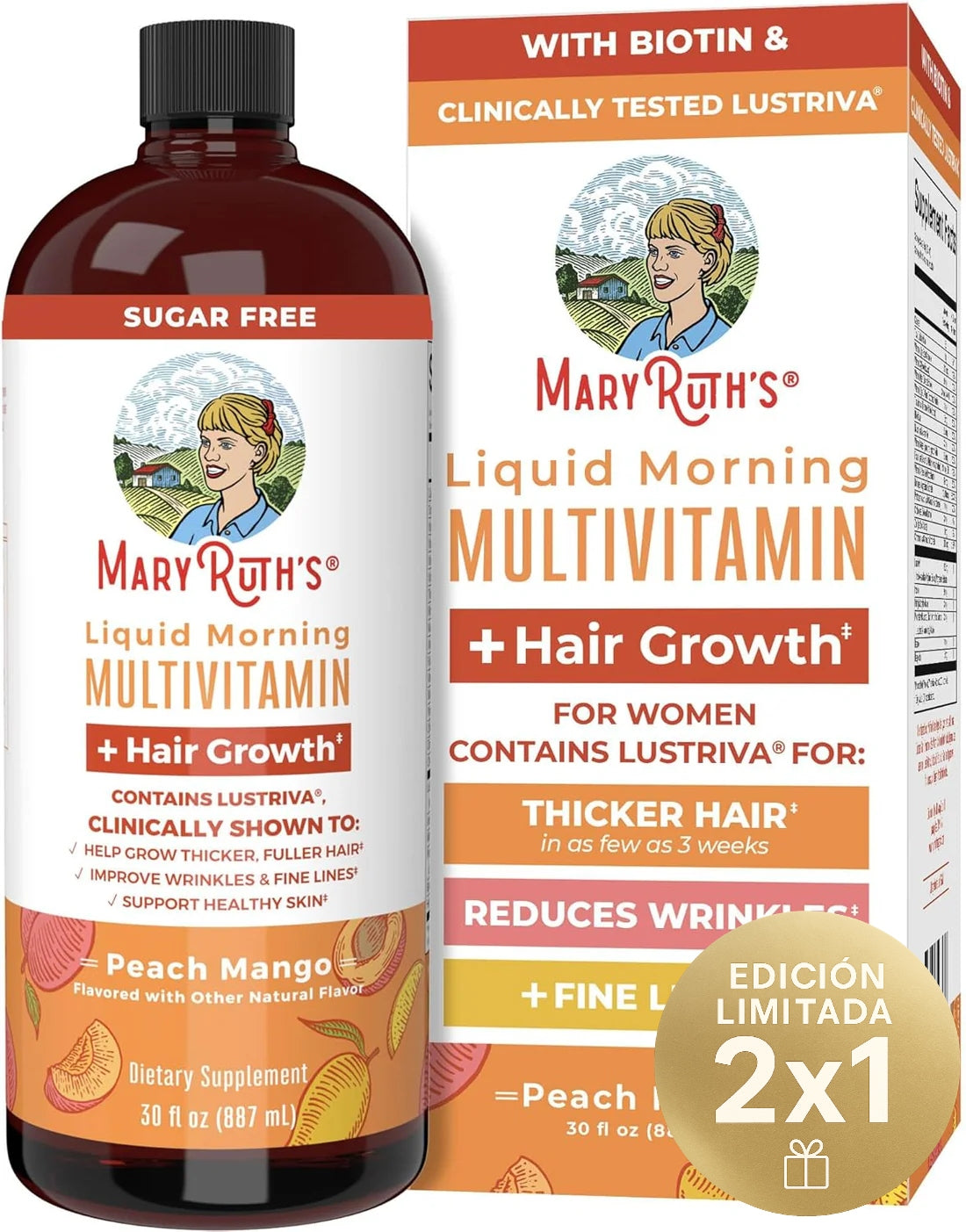 Mary Ruths Multivitaminico - ¡BELLEZA DESDE ADENTRO! Piel, cabello y uñas perfectas en cada gota. ¡Lleva 2x1 Hoy!