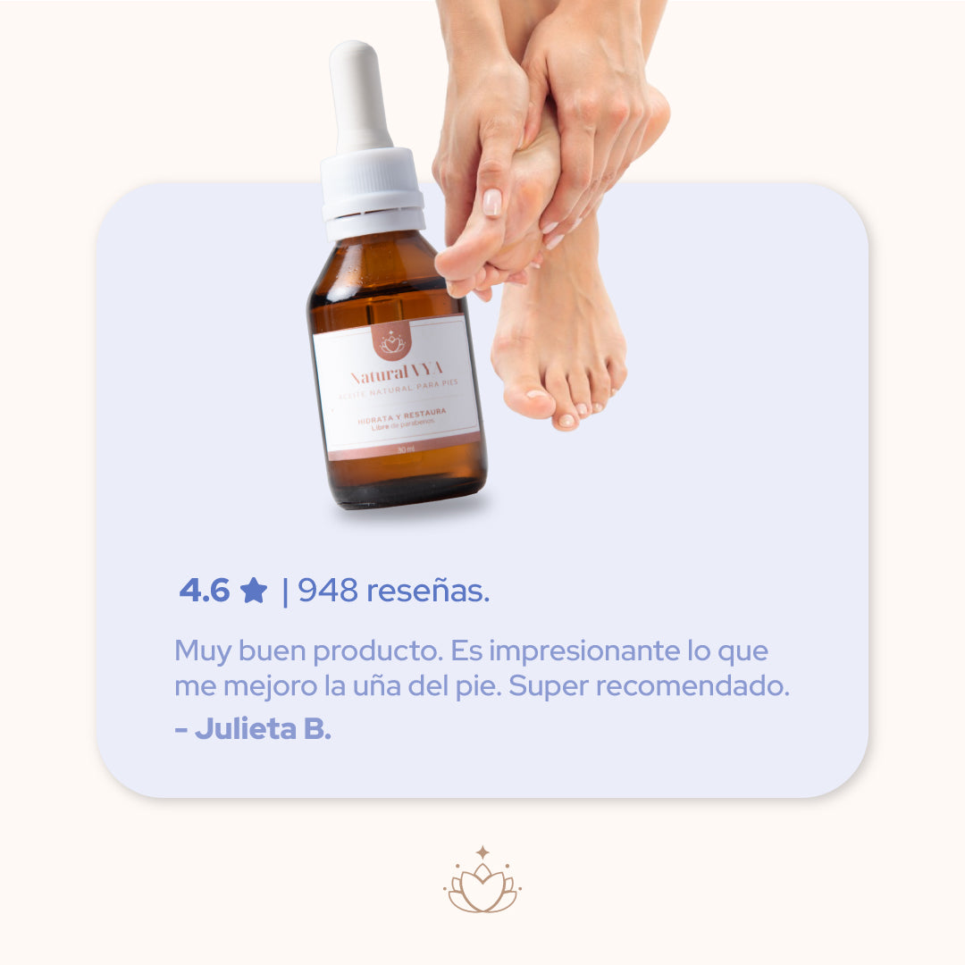 Aceite Antihongos para Pies - Recupera la apariencia sana de tus uñas en casa