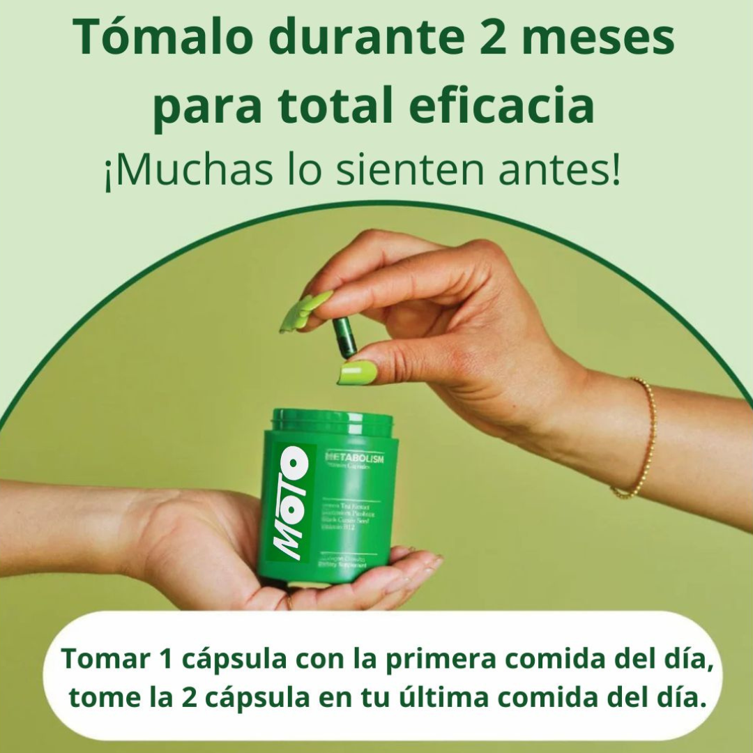 MOTO® Cápsulas Metabólicas – ¡Quema Grasa y Gana Energía a Mitad de Precio!