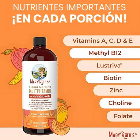 Mary Ruths Multivitaminico - ¡BELLEZA DESDE ADENTRO! Piel, cabello y uñas perfectas en cada gota. ¡Lleva 2x1 Hoy!
