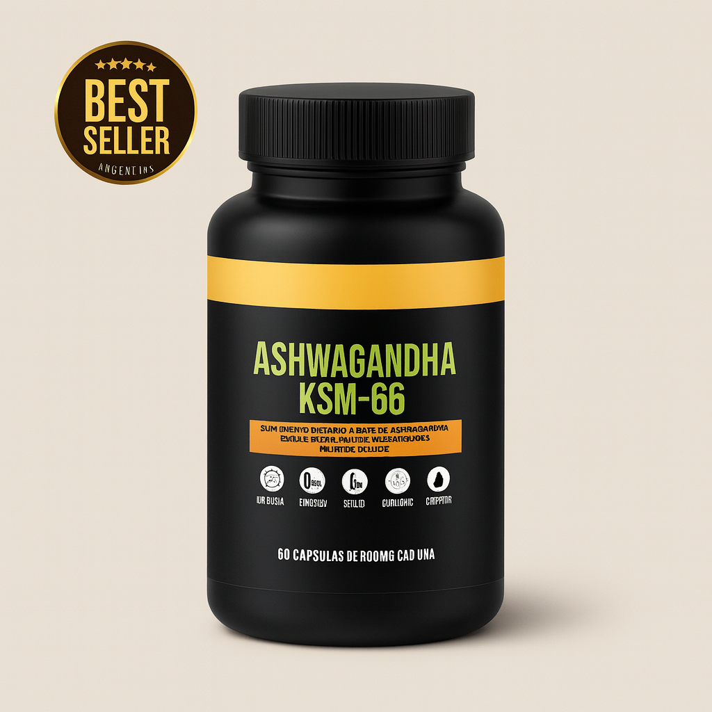 Ashwagandha KSM-66™ - Descubre el Secreto Natural para Cuerpo y Mente en Equilibrio (60 CAPSULAS DE 600 MG)