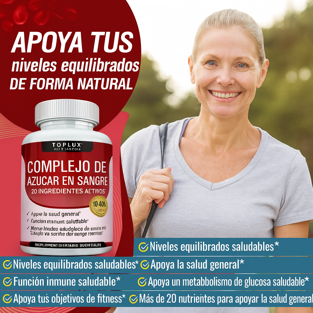 Blood Sugar Suplemento - Regula Tus Niveles De Azúcar Y Mejora Tu Energía ¡Adiós Antojos!