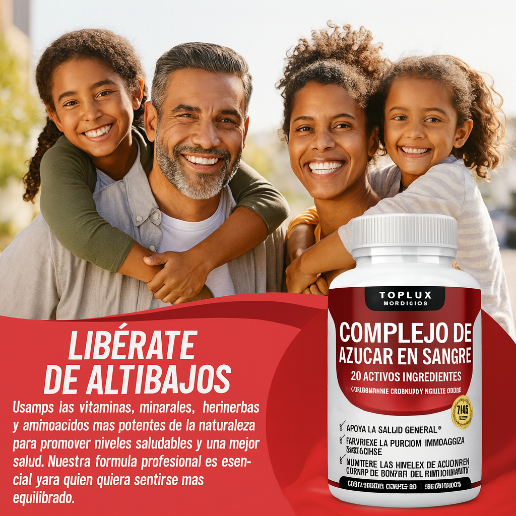 Blood Sugar Suplemento - Regula Tus Niveles De Azúcar Y Mejora Tu Energía ¡Adiós Antojos!