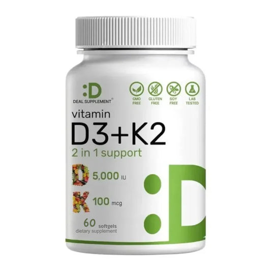 Suplemento de vitamina D3K2 - ¡Cuida Tu Corazón Y Huesos! D3 + K2 En Una Cápsula - OFERTA 2X1