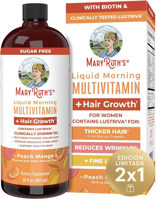 Mary Ruths Multivitaminico - ¡BELLEZA DESDE ADENTRO! Piel, cabello y uñas perfectas en cada gota. ¡Lleva 2x1 Hoy!