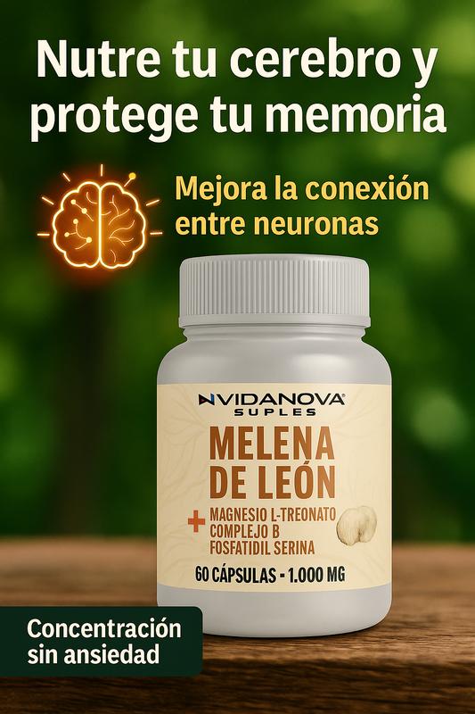 MELENA DE LEON - ¡ACTIVA TU MENTE A OTRO NIVEL! Descubre el suplemento natural que potencia tu enfoque, memoria y energía mental sin esfuerzo.