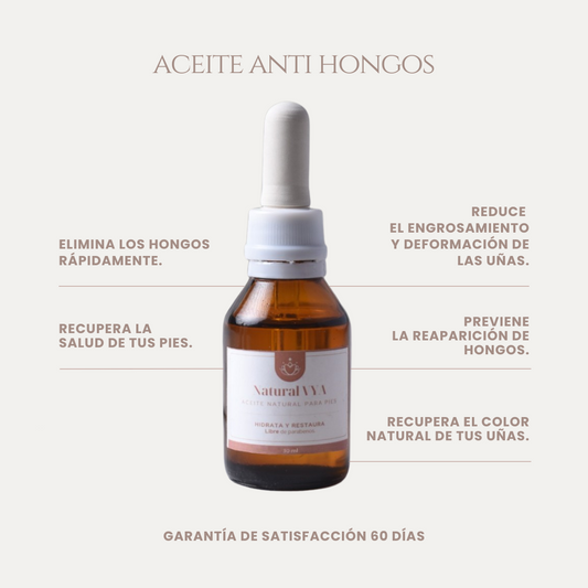 Aceite Antihongos para Pies - Recupera la apariencia sana de tus uñas en casa