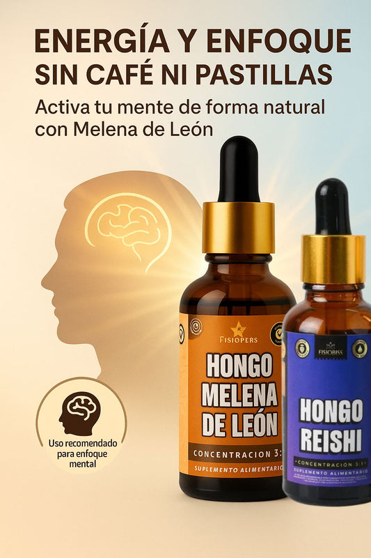 MELENA DE LEÓN + REISHI - ¡MÁS FOCO, MENOS ESTRÉS! Dale a tu cerebro lo que necesita con un producto natural y efectivo