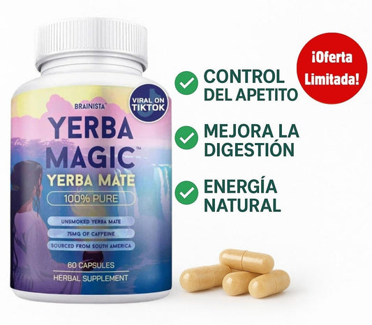 Yerba Magic - ¡REDUCE EL HAMBRE EMOCIONAL! Siéntete en Control Todo el Día (60 Capsulas)